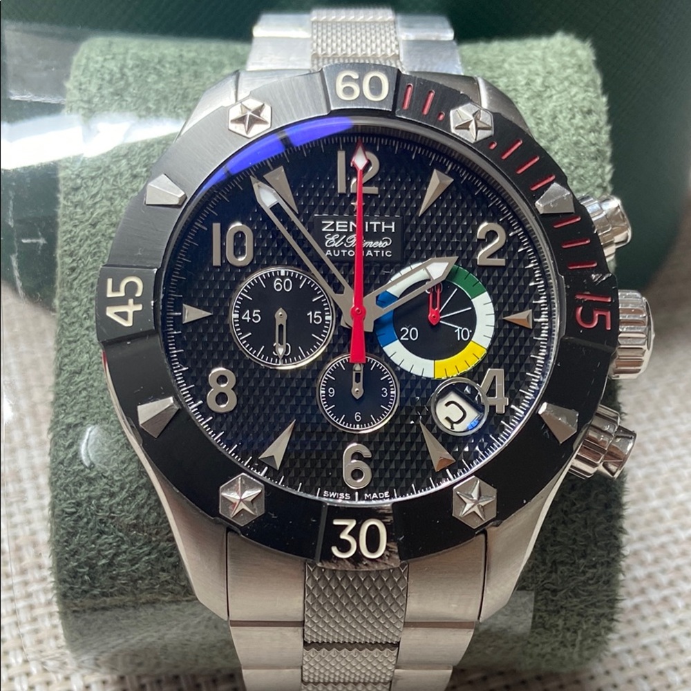 ZENITH el primero Defy classic SS Automatic Watch with “RAINBOW” Dial
